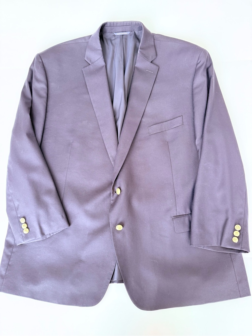 Ralph Lauren Classic Navy Blazer Sport Coat Gold
Buttons 100% Wool 52R